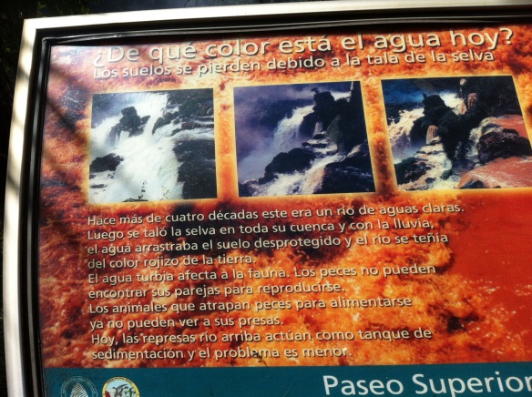 Info sobre el color de agua en Iguazú